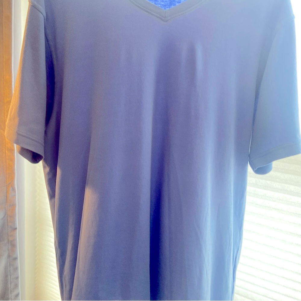 Raffi Men's Short Sleeve V-Neck Tee in Blue